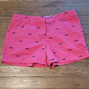 Pink shorts with shark details